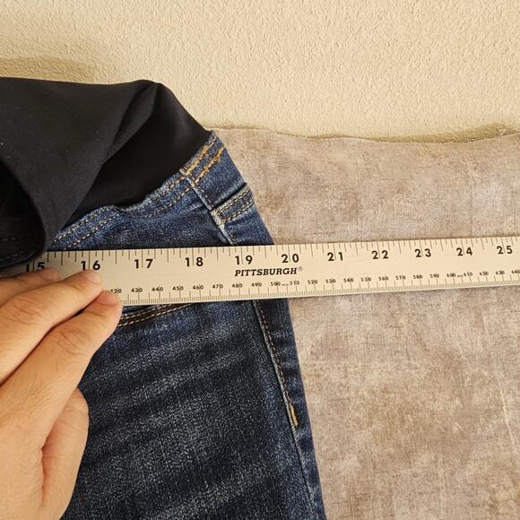 Over Belly High-Rise Denim Flare Maternity Pant Size16 Isabel Maternity - Picture 3 of 5